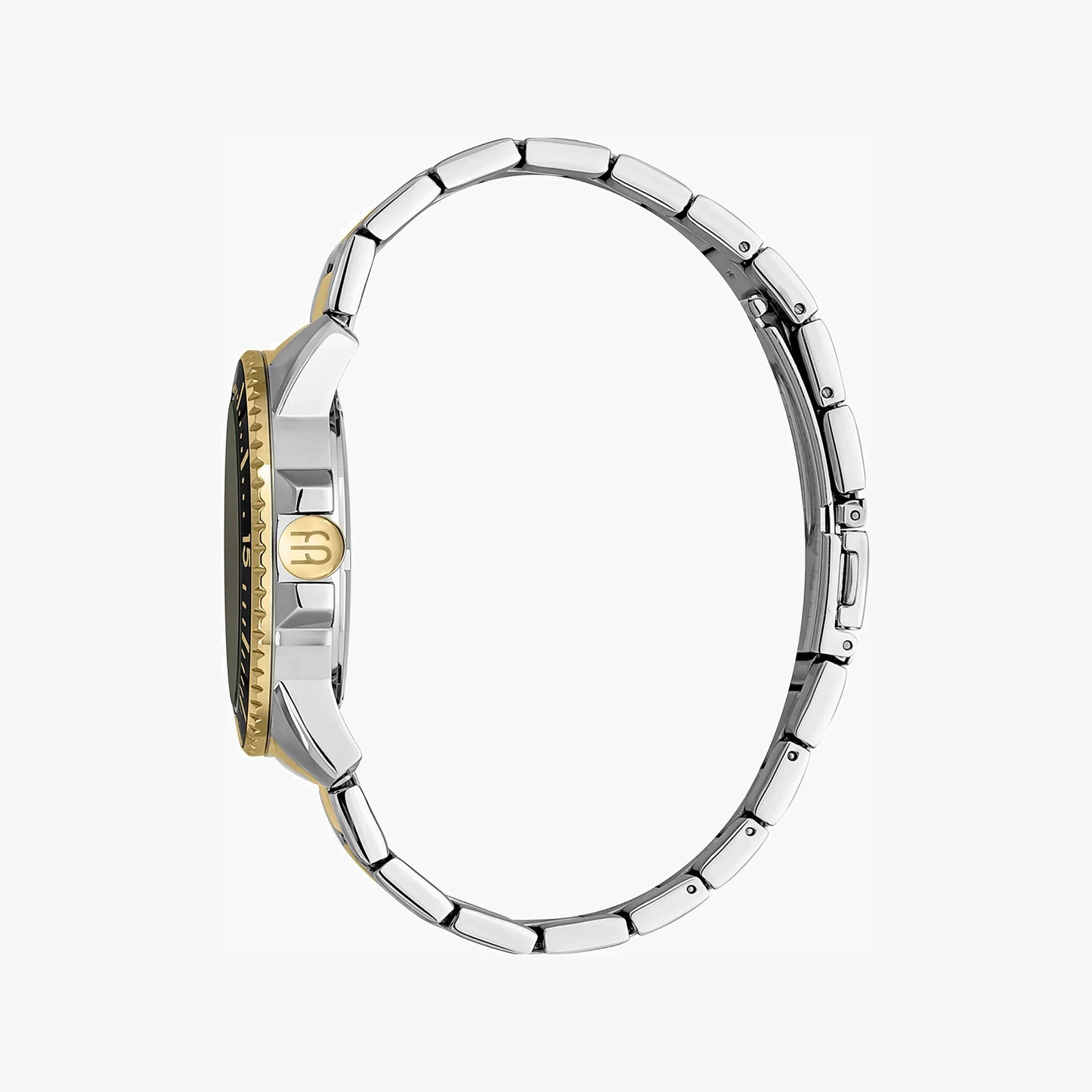 Esprit Men's Silver & Gold Stainless Steel Watch, Black Dial | Es1g156m0025