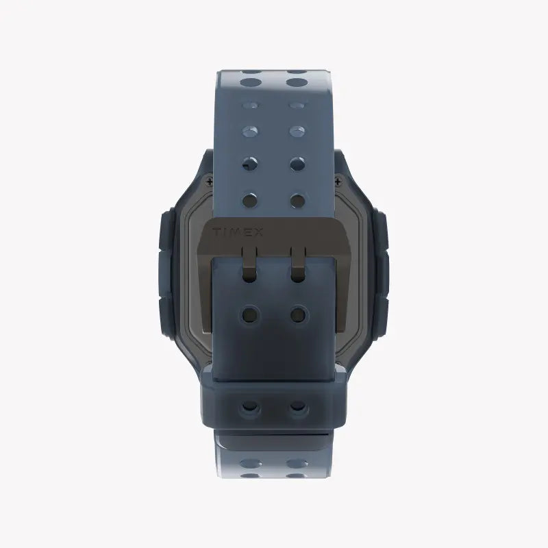 Timex Men's Blue Silicone Watch, Resin Square Case | Tw2u56500