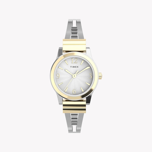 Timex Women's Two-Tone Silver & Gold Watch, Silver Dial | Tw2w18500