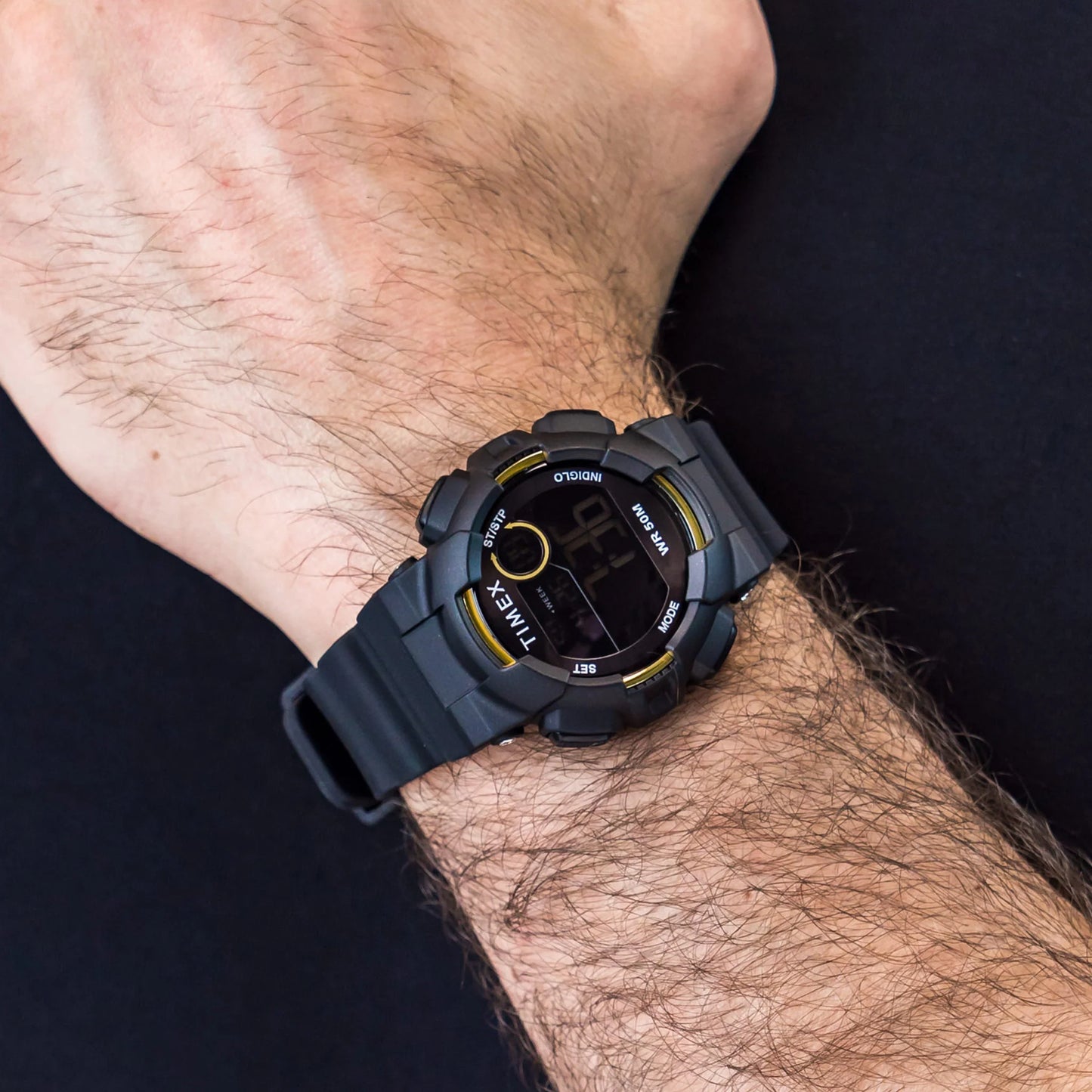 Timex Unisex Black Silicone Watch, Digital Dial | Tw5m23600