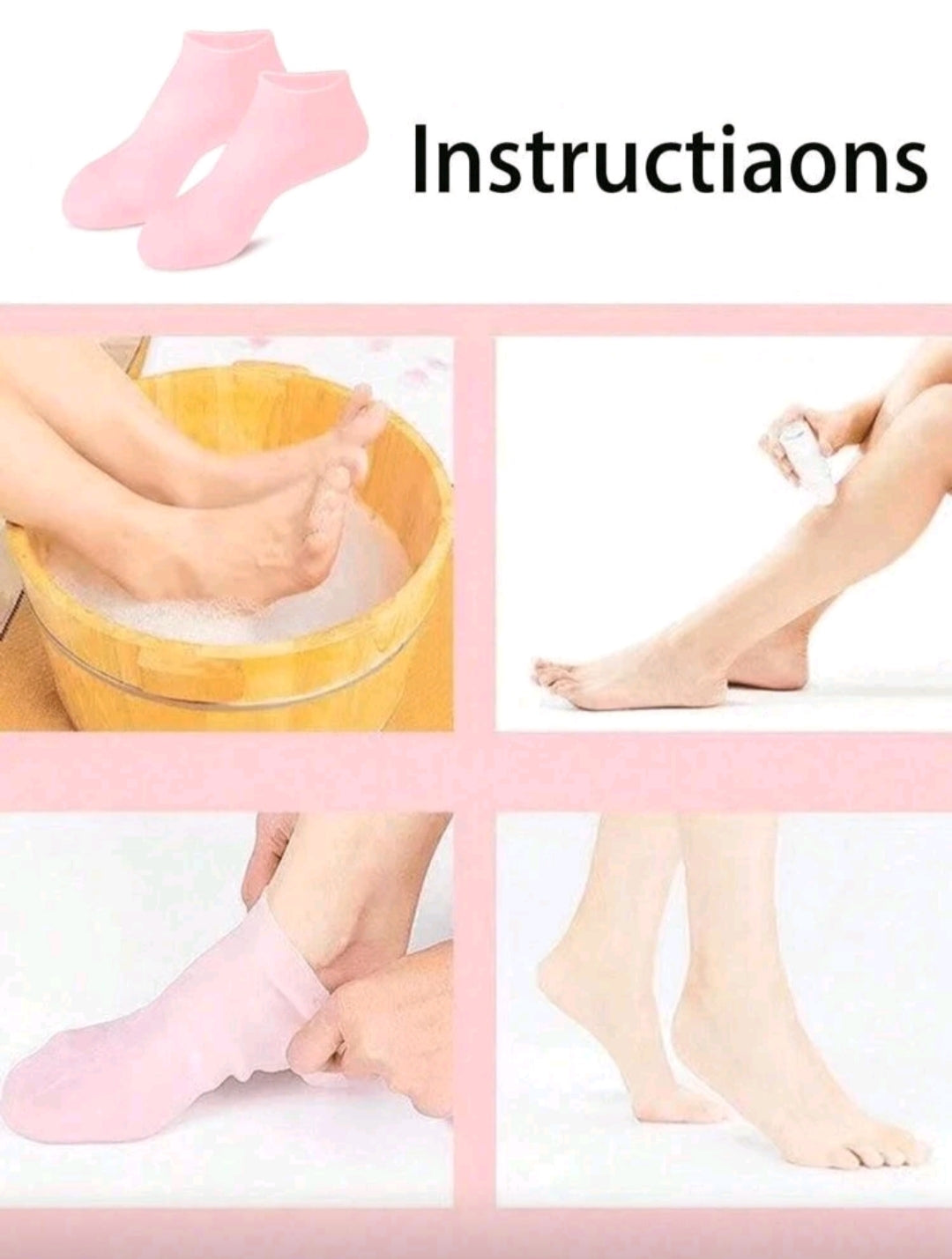 1Pair/1Set Silicone Foot Care Socks, For Dry Cracked Feet Heel And Softening Rough Skin, Foot Care Tools For Women And Men, Ideal For Pedicure, Home Foot Care, High Elastic Absorption Pressure Socks, Suitable For Pairing Massage And Moisturizing Gel Foot