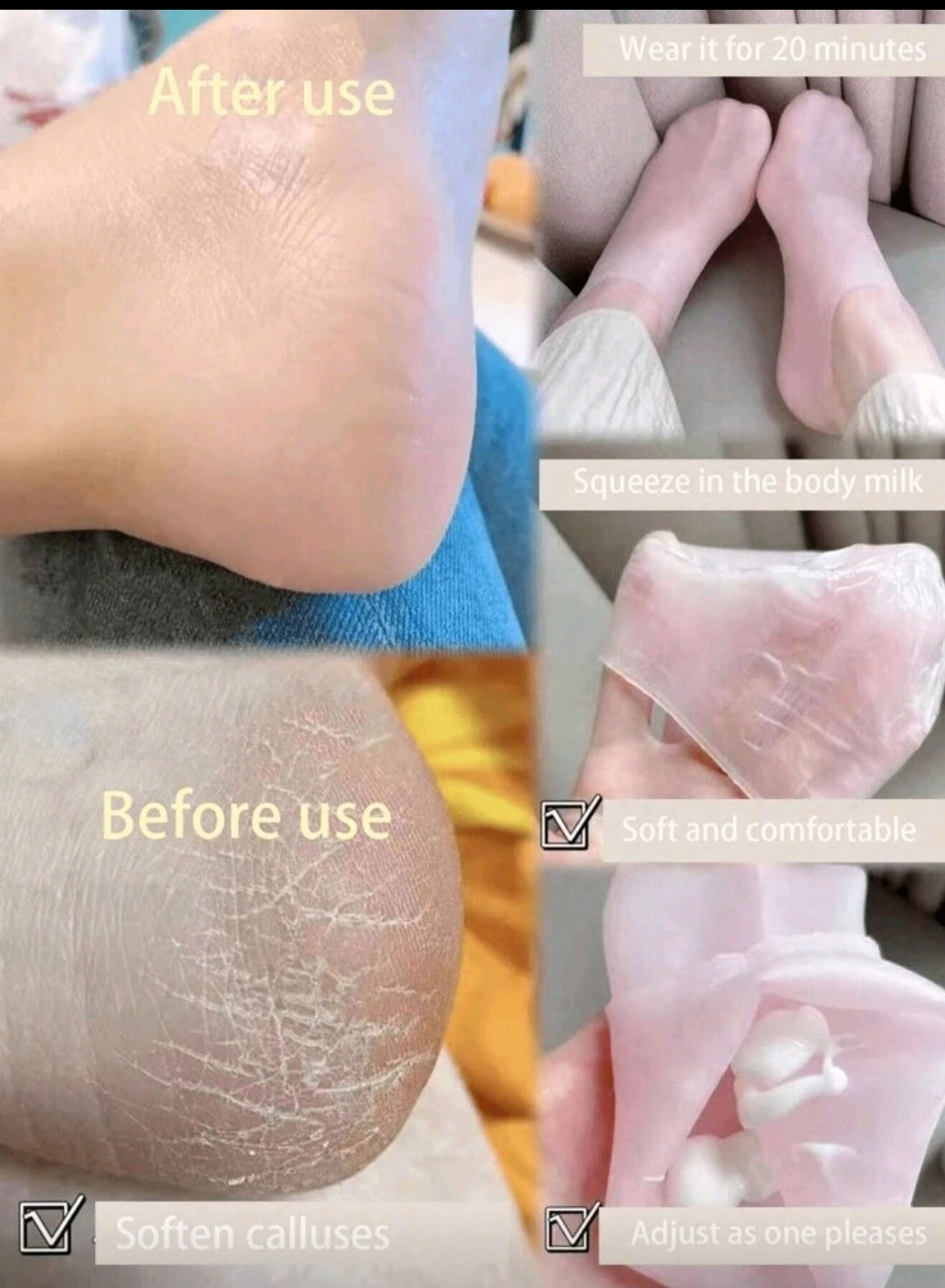 1Pair/1Set Silicone Foot Care Socks, For Dry Cracked Feet Heel And Softening Rough Skin, Foot Care Tools For Women And Men, Ideal For Pedicure, Home Foot Care, High Elastic Absorption Pressure Socks, Suitable For Pairing Massage And Moisturizing Gel Foot