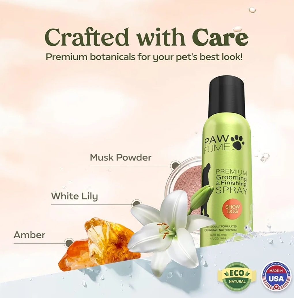 "Paw Fume Premium Dog Cologne - Long-Lasting Grooming Spray for a Fresh & Fabulous Pup!"